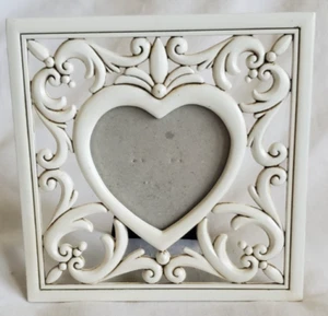 Connoisseur Metal Photo Frame Heart White Heart Picture Frame Love - Picture 1 of 12