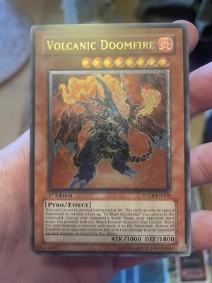 Volcanic Doomfire Ultimate Rare MP 1st edition FOTB-EN008 Yugioh - Image 1 of 4
