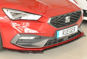 Rieger CUP Spoilerlippe SCHWARZ für Seat Leon KL FR Style Frontspoiler Schwert - Imagen 1 de 7