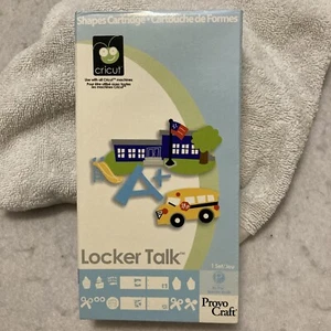 CRICUT Shapes Cartridge LOCKER TALK Scrapbook Die Cut School + Manual & Overlay - Picture 1 of 20