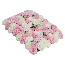 Artificial Flower Wall Panel Wedding Background Hanging Decor Multicolored
