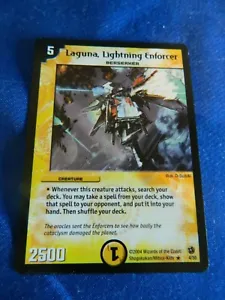 Duel Masters card LAGUNA LIGHTNING ENFORCER 4/55  black- WRITING / LETTERS - Picture 1 of 7