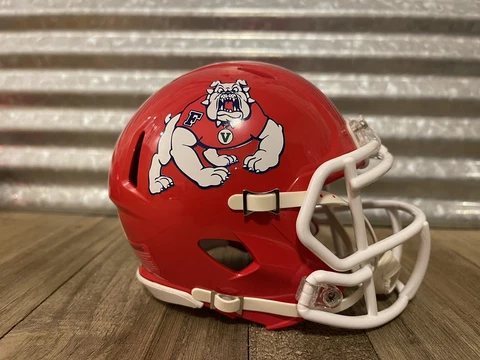 Custom Fresno State Bulldogs Speed Mini Helmet Cover