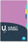 10 Part Subject Filing File Dividers A4 Multi Coloured Same Day Dispatch