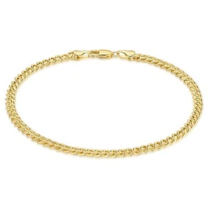 14K Gold Ankle Bracelets Gold Bracelets For Women The Style Of Hip-Pop 14K Go... - Picture 1 of 6