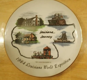 1984 New Orleans World's Fair Louisiana Exposition Plate "Louisiana Journey" - Bild 1 von 2