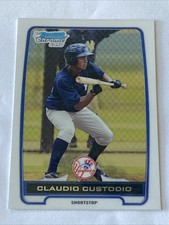2012 Bowman Chrome Baseball 1st Card Claudio Custodio New York Yankees BCP22
