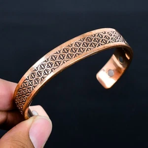 Pure Copper Bracelet Arthritis Pain Energy Therapy Cuff Twist For Gift CB-189 - Picture 1 of 5