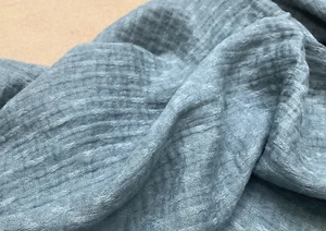 Blue,Lizzo, Crochet, Linen Blend, W86cm £30 Per Metre - Picture 1 of 3