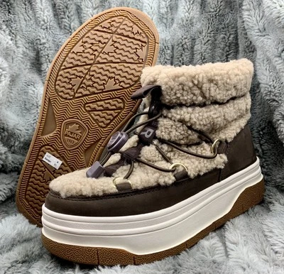 WMN SIZE 6 PAJAR JANIE Waterproof Cold Weather Snow Ankle Boots Brown/Tan Sherpa - Image 1 of 4