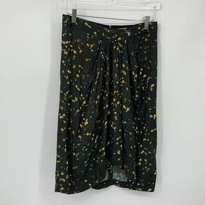 Humanoid Marge skirt spatter pattern black Lagenlook gathered tan blue new Small - Picture 1 of 6