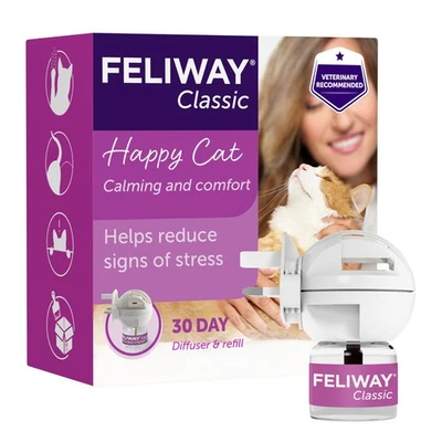 Classic 30 Day Cat Calming Plug In Pheromone Diffuser Starter Kit, 48ml - Hel... - Image 1 of 4