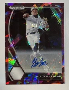 Jordan Lawlar 2021 Panini Prizm DP Burgandy Cracked Ice Prizm Rookie Auto # 4/12 - Picture 1 of 2