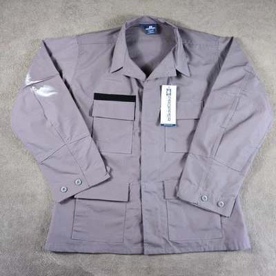 Propper BDU Coat Men Large Gray Cotton 4 Pockets Ripstop Tactical Shirt - Image 1 of 4