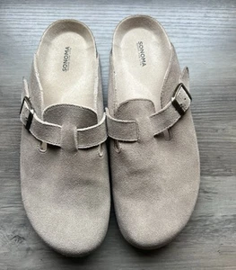 Sonoma Women's Goods For Life Waterford Suede Slip On Clogs Beige Size 9.5 NEW - Picture 1 of 3