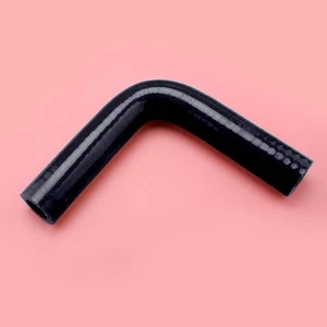1x Black 3ply 90 Degree Silicone Elbow Pipe Intercooler Hose Coupler - Picture 1 of 4