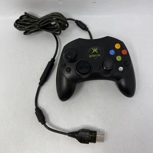Controller originale testato Xbox OEM S Type nero verde OG con cavo staccabile - Foto 1 di 8
