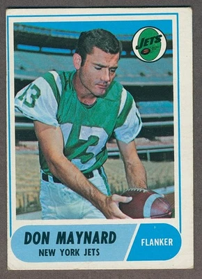 1968 Topps Football #169 DON MAYNARD New York Jets LOW-GRADE - Image 1 of 2