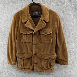 Vintage Sears Sportswear Jacke Herren 40 braun Cord Field Barn Chore Mantel 70er - Bild 1 von 13