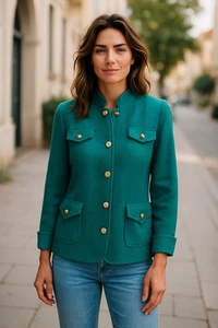 Blazer Joan Rivers con botones dorados talla 1X - Imagen 1 de 7