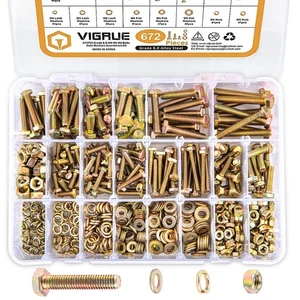 Surtido de tuercas pernos métricos grado 8,8 M4 M5 M6, cabeza hexagonal de alta resistencia N... - Imagen 1 de 7