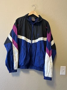Chaqueta cortavientos vintage años 90 EE. UU. Olympic JcPenny para hombre equipo retro cremallera L - Imagen 1 de 9