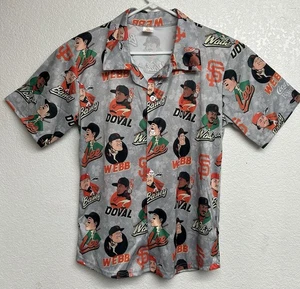 Camisa Hawaiana de los Gigantes de San Francisco MLB Para Hombres M Béisbol SGA Caricatura Sorteo - Imagen 1 de 9