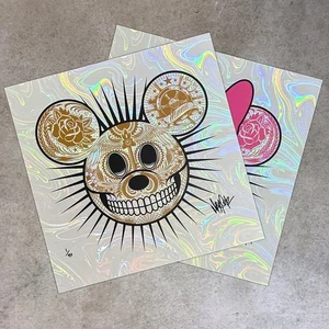 Mickey and Minnie Mouse SET by Maxx242 SIGNED Ltd x/40 Screen Print Poster Art - Picture 1 of 4