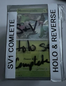 Pokémon Scharlachrot und Violett Base - KOMPLETT 186 Reverse & 21 Holo Rare Set - Bild 1 von 3