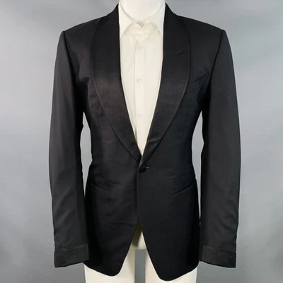 Abrigo Deportivo TOM FORD Talla 40 Regular Negro Lana Chal Solapa Foto 1 de 4