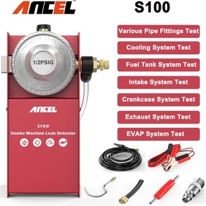 ANCEL S100 EVAP Smoke Machine Leak Detector Vacuum Pipe Tester Diagnostic Tool - Picture 1 of 13