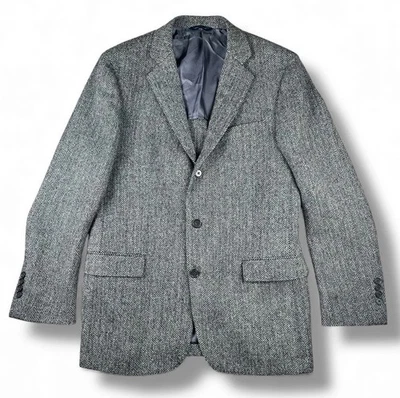 Blazer Brooks Brothers Hombres 40R Regent BrooksTweed Reino Unido Tejido Lana Espiga Gris Foto 1 de 4