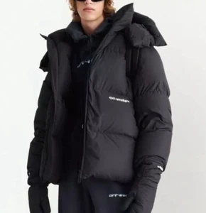 Off-White Virgil Abloh Men's Bounce Hooded Down Puffer Coat Size Large - Picture 1 of 8