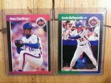 89 Donruss New York Mets #171 Ron Darling & #99 Kevin McReynolds NM