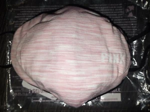 NEW Victoria Secret pink REUSABLE & Washable Face MAsk heathered pink with Logo - Picture 1 of 2