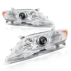 For 2011 2010 Toyota Camry Sedan 4-Door Chrome LH+RH Headlights Assembly - Picture 1 of 9