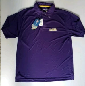LSU Men's Polo Shirt NWT Licensed NCAA Size M Medium Louisiana - Picture 1 of 5