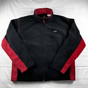 McDonald's Apparel Full Zip Fleece Jacket Adult XL Employee Uniform Black Red - Picture 1 of 12