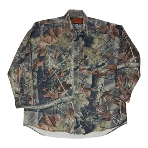 Trail Crest Men's Large Camo Button Down Long Sleeve Shirt Highland Timber - Picture 1 of 7