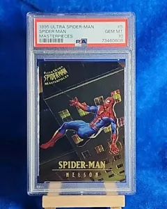 PSA 10 1995 Fleer Ultra Spider-Man Masterpieces #5 Spiderman Nelson Limited edit - Picture 1 of 3