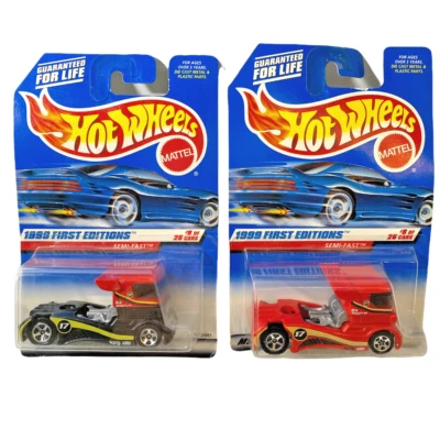 1999 Hot Wheels First Editions SEMI-FAST #914 Red & Red Black Variant Color - Image 1 of 3