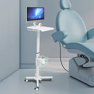 Carrello medico arrotolabile regolabile con supporto iPad per assistenza sanitaria e spa - Foto 1 di 22