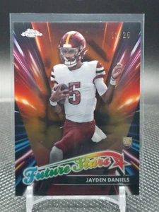 2024 Topps Chrome Football Jayden Daniels Future Stars Orange /25 Commanders RC - Picture 1 of 2