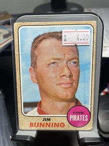 1968 Topps - #215 Jim Bunning Pirates HOF - Picture 1 of 2