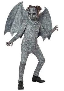 Gargoyle Girl Grey Gray Monster Statue Fancy Dress Up Halloween Child Costume - Picture 1 of 10