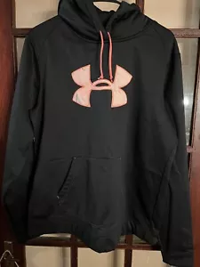 Under Armour Damen semi-fitted XL schwarz Hoodie echter Baum rosa tarnfarben Logo - Bild 1 von 6