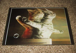Fun picture of cats posing on bow of Titanic  framed W/glass (King of the World) - Picture 1 of 2