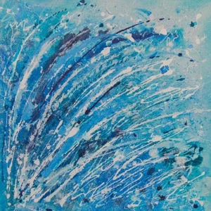 NEW SUPERB ORIGINAL RACHEL MCCULLOCK "White Horses" ABSTRACT PAINTING - Picture 1 of 1