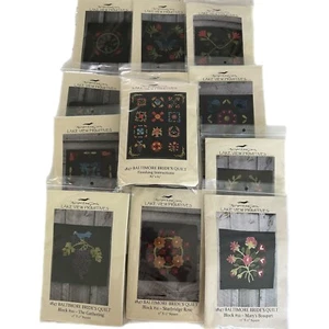 Lake View Primitives Baltimore Brides Quilt Block Lot Of 13 READ 11 w/ Felt 1837 - Picture 1 of 17