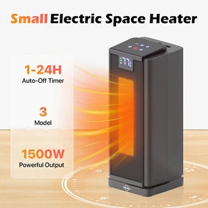 Ceramic Heater 1500W Portable Electric Space Heater with Fan for Large Room - Picture 1 of 10